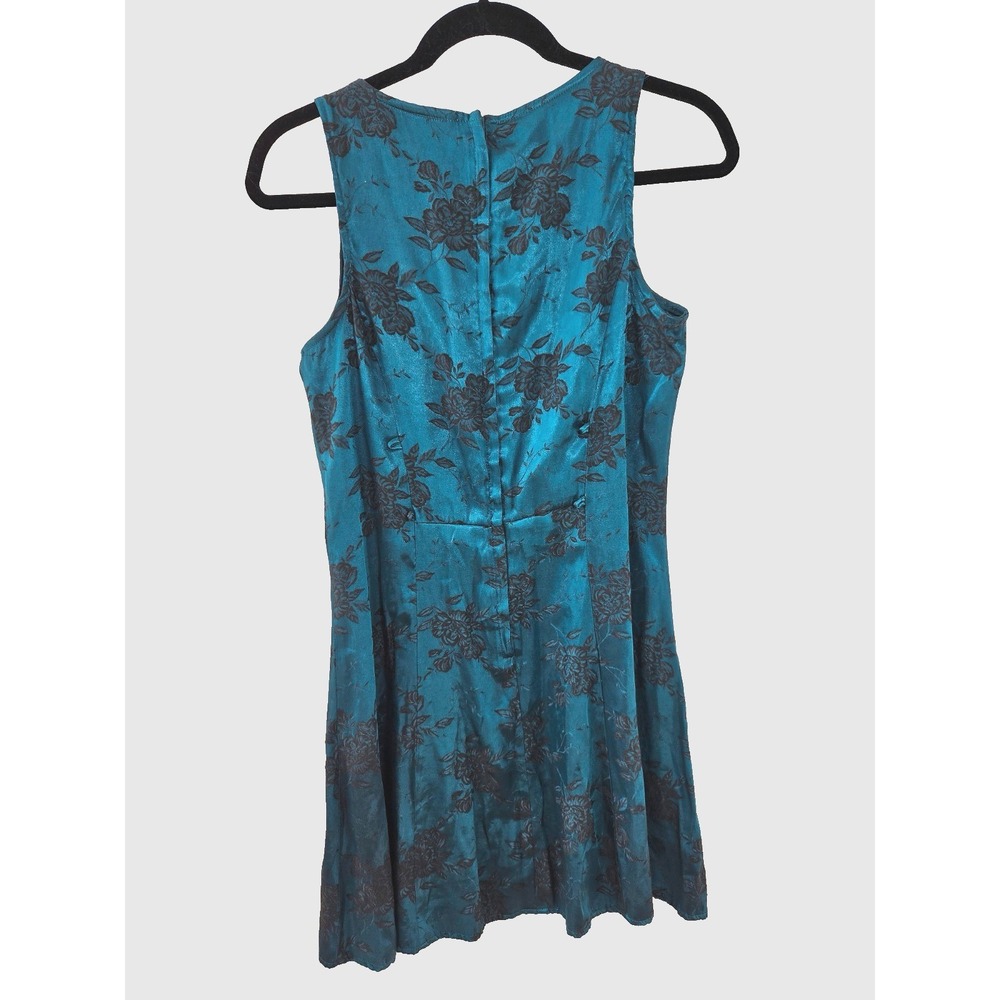 Vintage DBY Womens Floral 90s Grunge Whimsigoth Dress Size 5 Teal Romantic Y2K - Picture 5 of 15